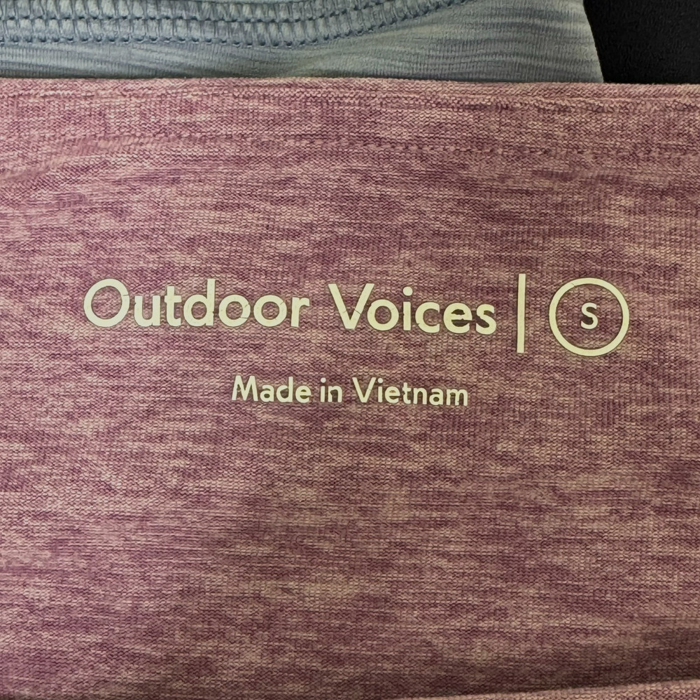 Outdoor Voices Shorts Womens Small Heathered Purple 3" Inseam High Waist Running - Picture 3 of 8